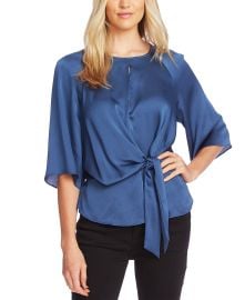 Vince Camuto Tie-Front Keyhole Top   Reviews - Tops - Women - Macy s at Macys